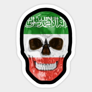 Somaliland Flag Skull - Gift for Somalilander With Roots From Somaliland Sticker